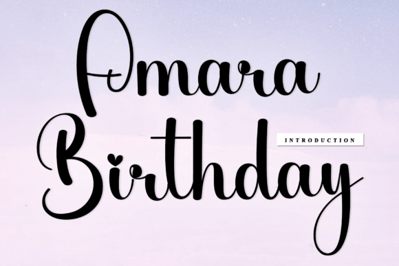 Amara Birthday: A Sophisticated Script Font for Artisanal Branding