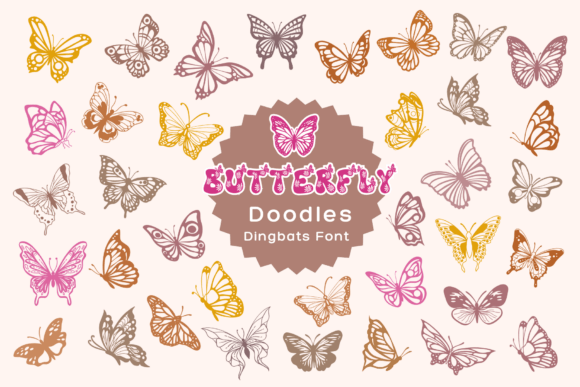 Butterfly Doodles: A Whimsical Springtime Display Font