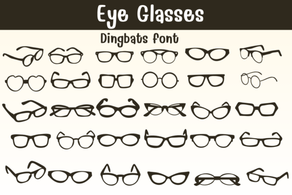 Eye Glasses: A Sketch-Style Dingbats Font for Playful Designs