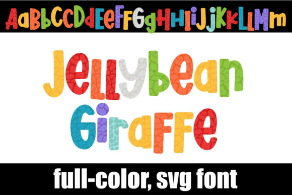 Jellybean Giraffe: A Colorful SVG Font for Creative Design