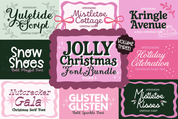 Jolly Christmas Bundle Vol3: Festive Font Collection