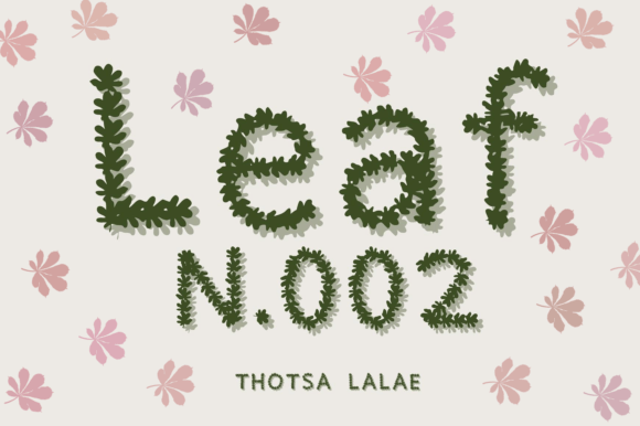 Leaf N.002: A Modern, Nature-Inspired Decorative Typeface