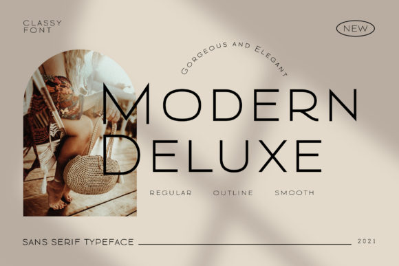 Modern Deluxe: An Elegant Sans Serif Font for Creative Projects