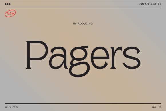Pagers: A Stylish Serif Font for Modern Designs