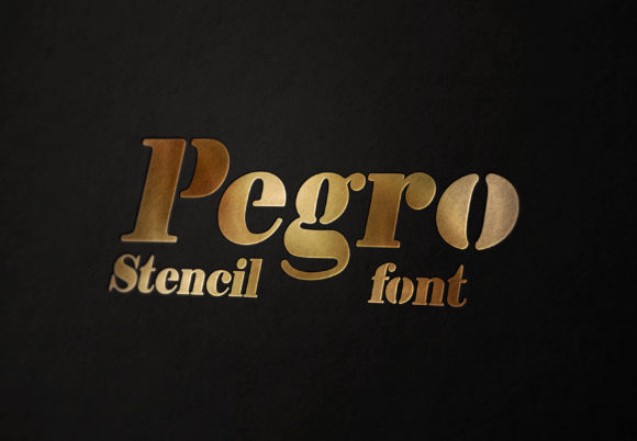 Pegro Stencil: Bold & Unique Stencil Serif Font
