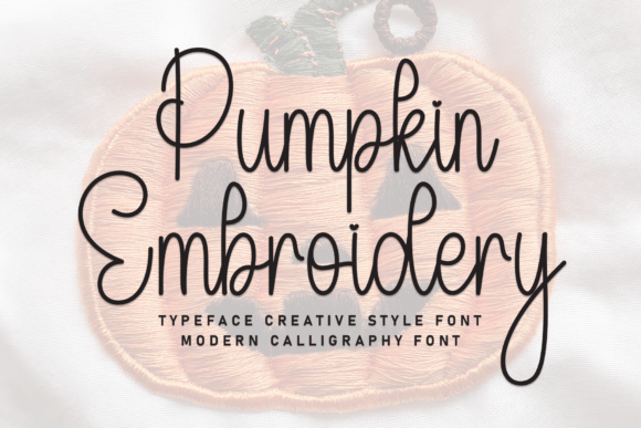 Pumpkin Embroidery: A Cozy Handcrafted Font for Fall