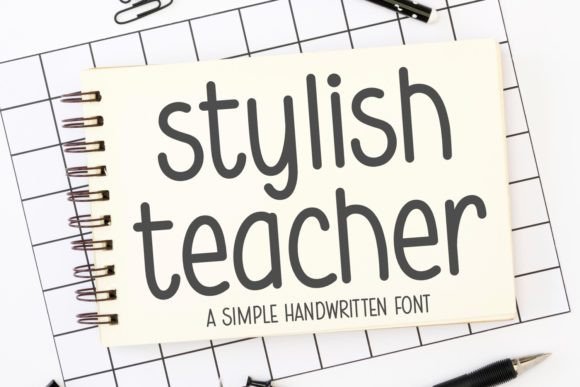 Stylish Teacher: A Handwritten Font for Vibrant Designs