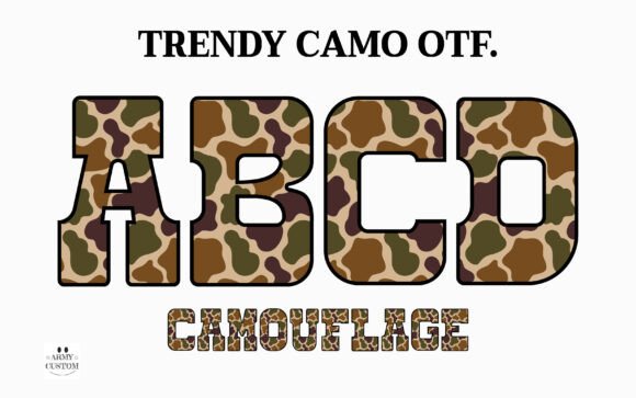 Trendy Camo: A Bold Font for Modern Design