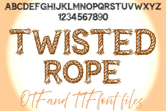 Twisted Rope Font: Rustic and Textured Lettering for Authentic Designs
